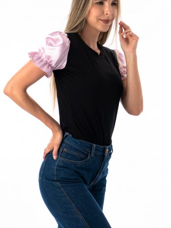 Camisa mangas lila