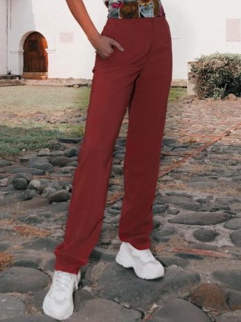 Pantalón ladrillo tiro alto