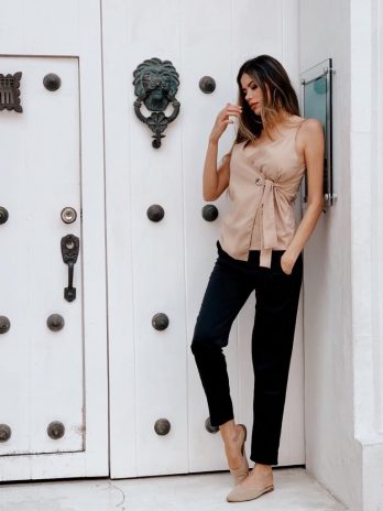 Blusa amarre moño