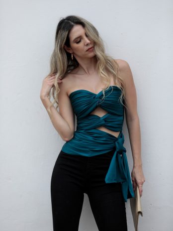 Blusa Ambrossia Azul Petróleo